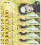 VENEZUELA lot 5 buc. X 100.000 bolivares 13 decembrie 2017 UNC!!!