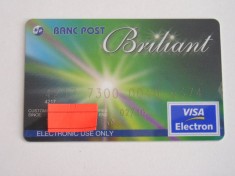 B11 25 - Carduri si cartele telefonice - Card bancar - piesa de colectie
