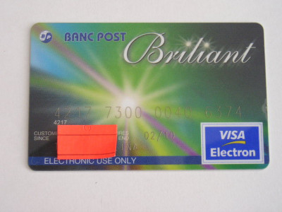 B12 25 - Card bancar foarte vechi - piesa de colectie foto