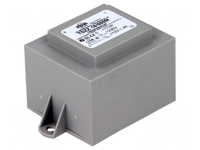 Transformator &icirc;ncapsulat 18VA 230VAC 12V 1.5A PCB