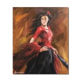 Tablou pictat manual, Flamenco dance, 60x50cm ulei pe panza, gata de expus pe perete
