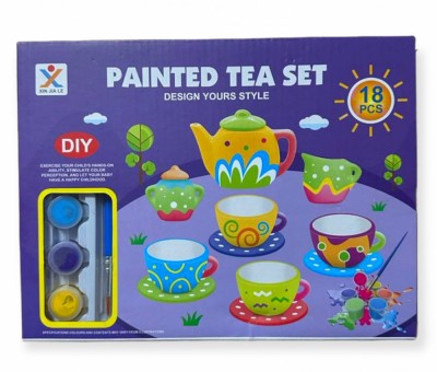 Set creativ pentru pictat, cescute ceai 18 piese, 7Toys foto