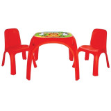 Masuta cu doua scaunele King Study Table Red, Pilsan