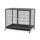 CUSCA METALICA PENTRU CAINI CU ROTI 109x70x89(h)cm