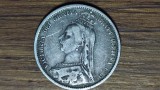 Anglia / Marea Britanie - moneda argint 925 - 6 pence sixpence 1889 - Victoria - stare buna !