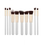 Set de pensule de machiaj MIMO Kabuki White Set de 10 pensule