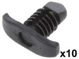 Clips Garnitură 10buc Ford 10.7mm Poliamidă Neagră, ROMIX