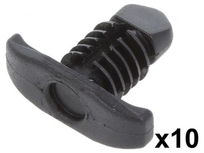 Clips Garnitură 10buc Ford 10.7mm Poliamidă Neagră foto