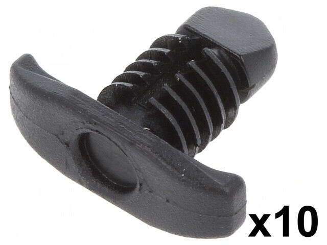 Clips Garnitură 10buc Ford 10.7mm Poliamidă Neagră