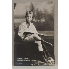 ARHIDUCELE ALBRECHT ( FIUL ARHIDUCELUI FRIEDRICH ) CARTE POSTALA ILUSTRATA , MONOCROMA, NECIRCULATA , INCEPUTUL SEC. XX