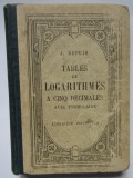 J. Dupuis - Tables de logarithmes a cinq decimales avec formulaire