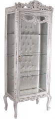 Vitrina baroc din lemn masiv alb CAT977K