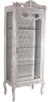 Vitrina baroc din lemn masiv alb CAT977K foto
