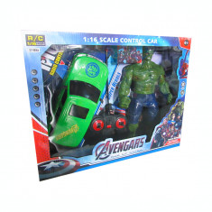 Masina cu radio comanda si figurina Hulk foto