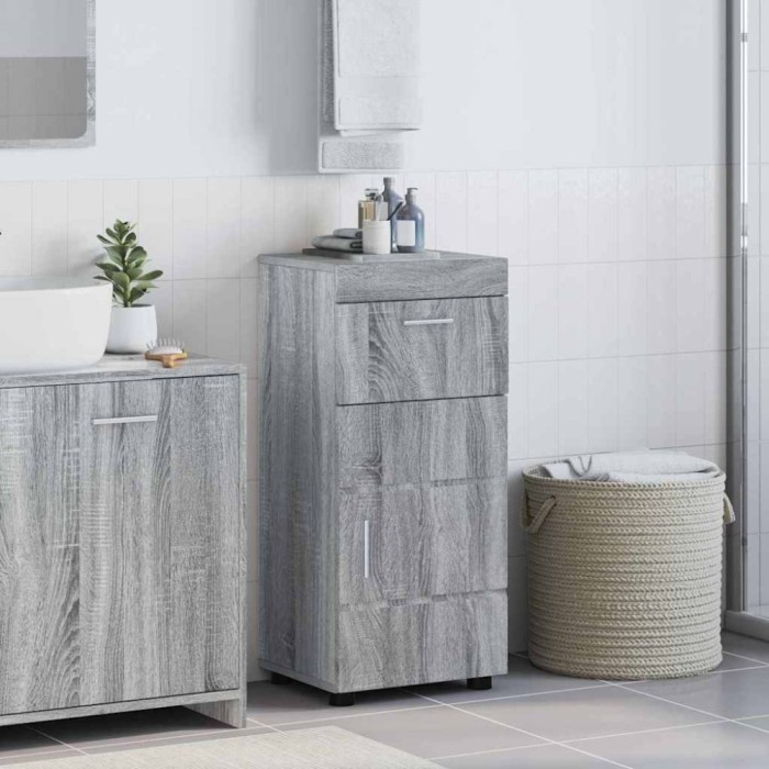 vidaXL Dulap de Baie TULUM sonoma gri 37 x 31.5 x 82 cm Lemn compozit 880347