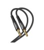 Cablu audio stereo SLIM 2m Jack 3.5 mm - Jack 3.5 mm negru XO-NB-R175B
