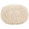 vidaXL Taburet puf macrame lucrat manual, 45 x 30 cm, bumbac