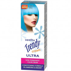 Vopsea de par semipermanenta Trendy Cream Ultra, Venita, Nr. 35, Azure blue