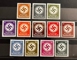 Deutsches Reich-1938-Serie Oficiale/De Serviciu Zvastica (Michel D166-D177) MNH -Bn1