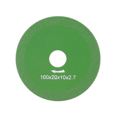 Disc diamantat pentru polizor unghiular, 100 x 20 x 10 mm, Marmura / Sticla / Tigla, Verde foto