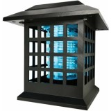 Lampa solara anti-insecte, cu bare de siguranta, buton on/off, cu montare prin agatare sau de sine statator, negru