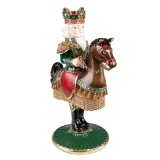 Cumpara ieftin Figurina Craciun cu sfesnic polirasina multicolora 22x15x33 cm