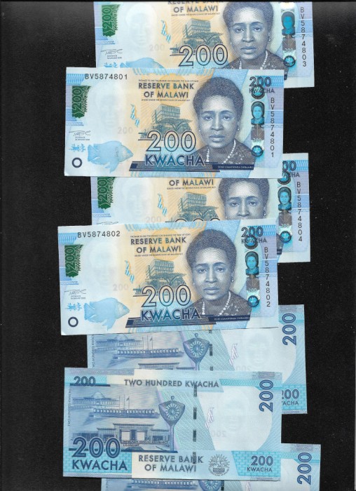 Malawi 200 kwacha 2022 unc/aunc pret pe bucata