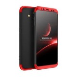Husa Samsung Galaxy S9 Plus - Protectie 360 grade, 3 in 1, Plastic, Neagra/Rosie, Universal