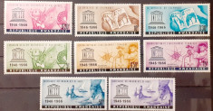 Rwanda 1966 UNESCO SERIE 8v mnh foto