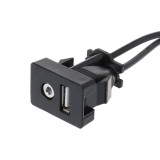 Cumpara ieftin Cablu adaptor auto extensibil mufa conector port USB - AUX jack 3.5mm