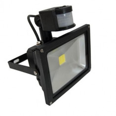 Proiector LED 20W cu Senzor Miscare Alb Rece 220V Gri sau Negru foto