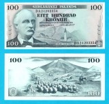 Islanda (pick 44) 100 Kronur L1961 UNC; Tryggvi Gunnarsson