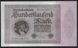 GERMANIA 100000 / 100.000 MARCI / MARK 1923 [8] P- 83a.1 , fara T , Serie : O 03526377 , XF