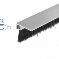 Banda cu perii 20 mm cu profil din aluminiu unghi 1m, Delock 66650