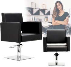 Scaun de coafat Caro hidraulic rotativ pentru salonul de coafură Suport cromat scaun de coafor