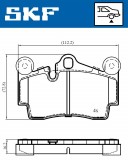 Set placute frana spate SKF VKBP90378
