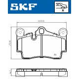 Set placute frana spate SKF VKBP90378