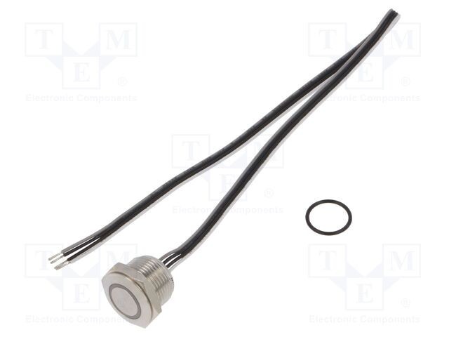 Comutator anti-vandalism ONPOW Poz: 2 SPST-NO 50mA/24VDC IP65 albă