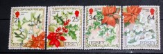 Jersey 1999 flori v&acirc;sc, trandafir de Crăciun, iedera plante serie 4v neștampilat