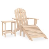 Cumpara ieftin Scaun de gradina Adirondack cu otoman si masa, lemn de brad