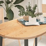 vidaXL Blat de masă 120x60x2 cm lemn masiv de stejar oval 4009063