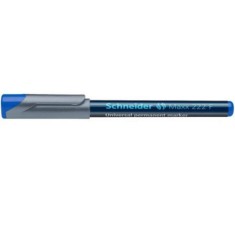 Set 10 Markere Permanente Schneider Maxx 222 F, Varf Subtire + Rotund, Scriere 0.7 mm, Albastru, Markere Universale, Accesorii Birou, Instrumente de S foto