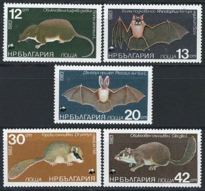 Bulgaria 1983 Mi 3236/40 MNH - WWF: Lilieci 27-3 foto