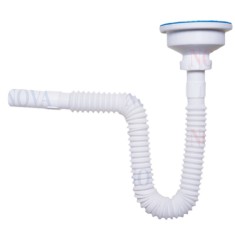 Sifon pentru chiuveta cu dop si cap, 115 mm - 1&quot;1/2 - 32 mm