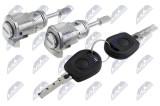 Set incuietoare usa fata VW Polo 2002-, Fox 2004-; stanga = dreapta, cu doua chei; 6Q4837167E; NTY, aftermarket