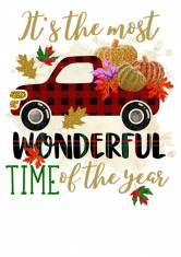 Sticker decorativ, Its the most wonderful time of the year, Multicolor, 84 cm, 7068ST-1 foto