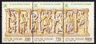 Vatican 1993 - Inaltarea Domnului, triptic neuzat foto