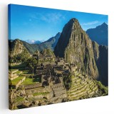 Tablou Machu Picchu oras templu incas Tablou canvas pe panza CU RAMA 60x80 cm