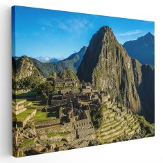 Tablou Machu Picchu oras templu incas Tablou canvas pe panza CU RAMA 20x30 cm