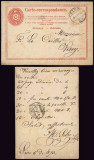 Switzerland 1873 Old postcard postal stationery Sion to Vevey DB.179